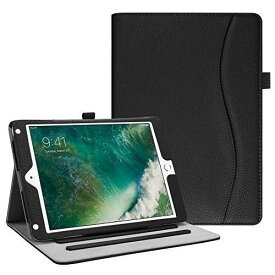 Fintie for iPad 9.7 2018 / 2017 ケース iPad Air 2 ケース iPad Air ケース 2つ折スタンド マルチ視角 オートスリープ機能付き iPad 9.7インチ 2018 2017 / iPad Air/iPad Air 2 保護カバー (ブラック) 1 ブラック