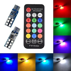 Futwod |WVv T10 LED RGB RFR X[ CZXv io[ NAXv [v  oCN ėp T10 W5W LEDou EFbW |WV Cg v