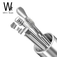 収納BOX付ステンレス制耳かき6本セット【WHITE ROOM〜ホワイトルーム055】スクリューイヤーピック耳垢除…