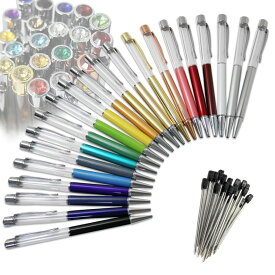 ハーバリウム ボールペン シルバー 本体セット 手作り 21色セット 替芯21本付き ハーバリウムペン キット