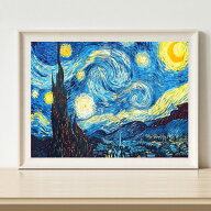 5D ダイヤモンドアート ビーズアート ビーズ絵画 刺繍 星月夜 ゴッホ 人気 名作 DIY 手作り インテリア …