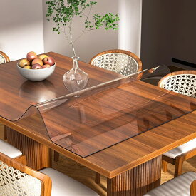 ＼週末限定★ポイント10倍／ 透明 テーブルクロス テーブルマット 100×200cm 2mm厚手 PVC 撥水加工 防油 耐熱 机 保護 ダイニング デスクマット 家庭用 汚れ防止 高透明 ビニールシート 長方形 おしゃれ インテリア ち新生活 入学祝い 新築祝い ギフト