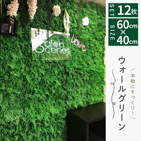 ＼10%OFFクーポン＆お買い物マラソン!／ ウォールグリーン 60×40cm 12枚セット ジョイント式 壁面緑化 フェイクグリーン 人工芝生マット グリーンフェンス 観葉植物 壁掛け 室内 屋外OK 設置簡単 グリーンインテリア 高密度 UV保護 目隠し おしゃれ 装飾用