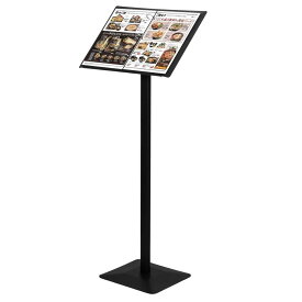 ＼10%OFFクーポン ／ 【楽天1位受賞】メニュースタンド 看板 記名台 スタンド A4/A3対応 スチール製 屋外 屋内 両用 立て看板 レストラン 受付 案内 カフェ イベント用 ブラック おしゃれ ウェイティングボード 店舗看板 飲食店 居酒屋 美容室 業務用