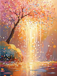 【クーポン利用で10%OFF】送料無料 刺繍キット 5D 仙塵&AB ダイヤモンドアート キット ビーズ刺繍 風景 幸運の木 初心者 ダイヤモンドペインティングインテリア ハンドメイド クロスステッチ