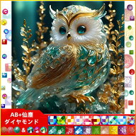 【11-21日！クーポン利用で15%OFF】送料無料 刺繍キット フクロウ5D ダイヤモンド 仙塵&AB ダイヤモンド…