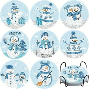 【10%OFFクーポン配布中】送料無料 刺繍キット ダイヤモンドアート コースター 6枚/8枚セット ダイヤモンドアート キット ビーズ刺繍 ダイヤモンドペインティングインテリア 趣味 ハンドメイ