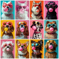 【6-15日！クーポン利用で15%OFF】送料無料 刺繍キット動物 可愛い犬 5D ダイヤモンドアート キット ビー…