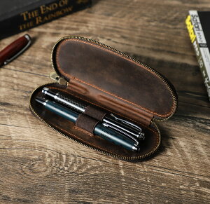 【クーポン利用で10%OFF】送料無料 ペンケース 本革 2本差し ペン本 シンプル おしゃれ コンパクト 軽い 小さめ スリム 筆箱 ふで箱 本革万年筆 ふでばこ ペン ポーチ 革小物 文具 文房具 収納