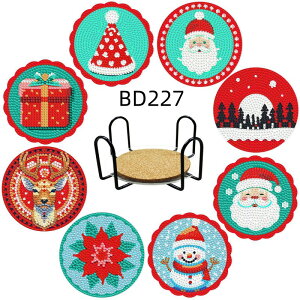 【20-26日!クーポン利用で15%OFF】送料無料 刺繍キット ダイヤモンドアート コースター 8枚セット雪花 ダイヤモンドアート キット ビーズ刺繍 ダイヤモンドペインティングインテリア 趣味 ハ