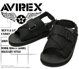 [AVIREX]　アヴィレックス（アビレックス）　AV-4530　PIRATE　Black　ブラック　メンズ＆レディース　サンダル