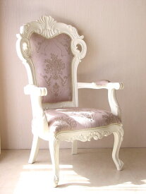 ビバリーヒルズ サロンチェア（SH40cm） 花かご柄ピンク　輸入家具 オーダー家具 プリンセス家具