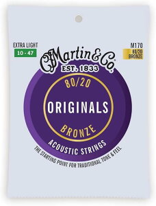 MARTIN Acoustic Strings �yM170�z�}�[�`�� .010-.047 Extra Light 80/20�u�����Y�^�G�N�X�g�����C�g