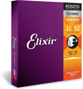 ELIXIR y11027zAcoustic Guitar NANOWEBs80/20 BRONZEt(11-52)AR[XeBbNM^[pJX^CgQ[W