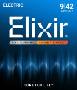 �y�V�p�b�P�[�W�zElixir �G���N�T�[ �y12002�zElectric Guitar NANOWEB�sNickel Plated Steel�t(09-42)�G���L�M�^�[�p�X�[�p�[���C�g�Q�[�W