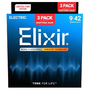 y3ZbgpbNzElixir [16566] [12002] BONUS PACK Electric Guitar NANOWEBsNickel Plated Steelt(09-42)GLM^[pX[p[CgQ[W^{[iXpbN