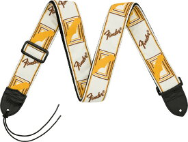 FENDER≪フェンダー≫ 2”MONOGRAMMED STRAPSWhite/Brown/Yellow定番ストラップ