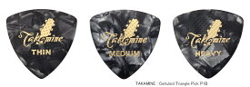 TAKAMINE Celluloid Triangle Pick P1B (Black Pearl)《タカミネ》セルロイド/トライアングル/ブラックパール(1枚売り）