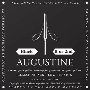 AUGUSTINE�yBLACK 2ND�z�I�[�K�X�`�� Classic Guitar Strings2��1�{�̂݁^�N���V�b�N�M�^�[�p