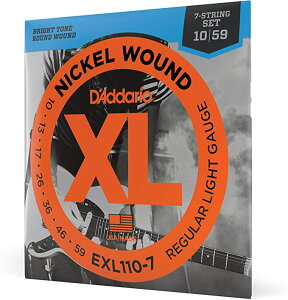 D'Addario [EXL110-7] Electric Giutar Strings �sNickel Wound�t(10-59)�G���L�M�^�[�p���M�����[���C�g�Q�[�W�^7��