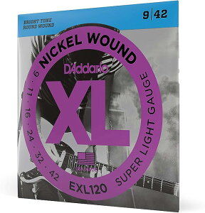 D'Addario [EXL120] Electric Giutar Strings sNickel Woundt(09-42)GLM^[pX[p[CgQ[W^1Zbg