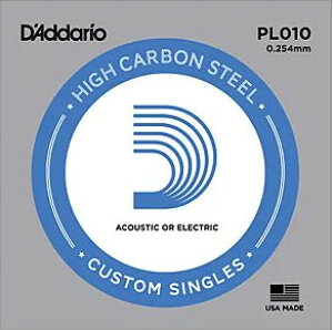D'Addario __I^oyPL010zElectric & Acoustic Guitar Single StringssPlain SteeltGLM^[EAR[XeBbNM^[p1{̂
