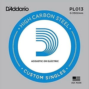 D'Addario __I^oyPL013zElectric & Acoustic Guitar Single StringssPlain SteeltGLM^[EAR[XeBbNM^[p1{̂