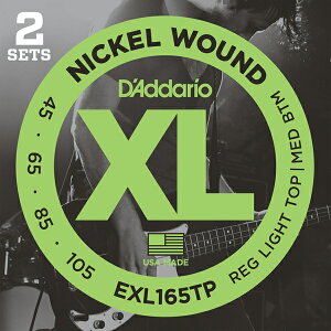 yTWIN PACKS / 2ZbgpbNz D'Addario __I [EXL165TP] .045-.105 XL Nickel Round Wound Twin Packsi4-String/2sets/Longj4x[XpjbPEhEh^2Zbg
