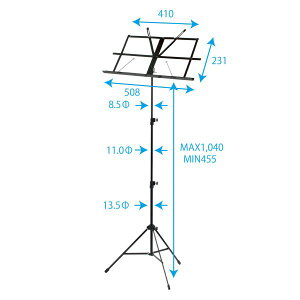 KIKUTANI LN^j KMS-3B Steel Music Stand Black ܂肽ݓSʑ^ubN^