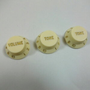 Montreux �����g���[ [8573] Strat 1V2T knob set Worn Yellow