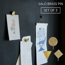 ＼エントリーでP10倍!!／【ネコポス便】SALO BRASS PIN ［同型3個入り］【ウエストビレッジトーキョー】 真鍮 賃貸 押しピン セット 壁面 部屋 ポストカード ポスター アクセサリー ネックレス フック 飾り お店 フレーム 写真 パーティー 結婚式 飾り付け(LOT)