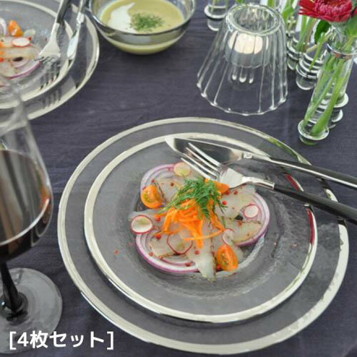 楽天市場】【ﾒｰｶｰ取り寄せ】グラステーブルウェア オーボ プレート [4  