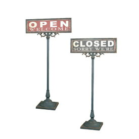 【送料無料】Open-closed sign stand オープン・クローズド サインスタンド【ダルトン DULTON】アンティーク風/サインスタンド 店舗什器 インダストリアル