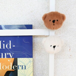 醤油くま マグネット【ビスクBISQUE】 しろくま シンプル かわいい ふわふわ 磁石 マスコット キャラクター レシピ メモ デスク 仕事 癒やし 韓国風 (z)