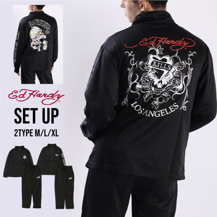 楽天市場】【34%OFF】EdHardy エドハーディー バックプリント ジャージ 