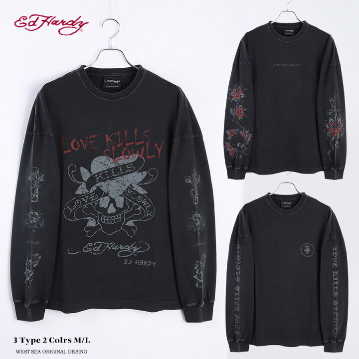 楽天市場】EdHardy エドハーディー ピグメント加工 ヴィンテージライク 