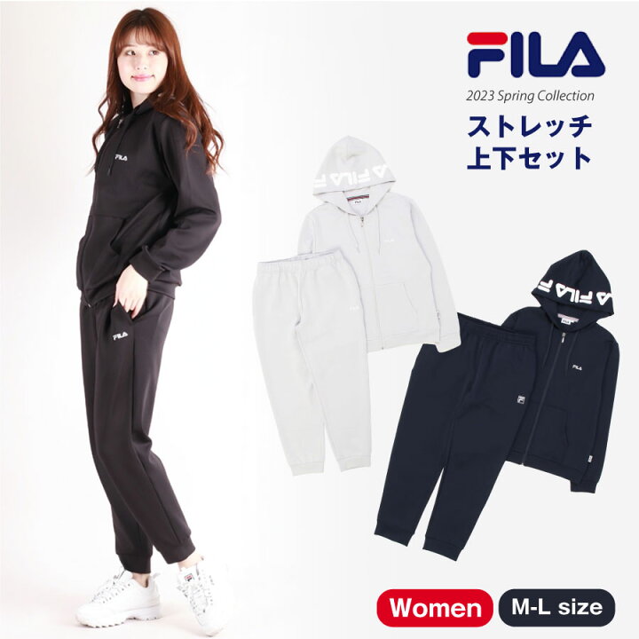 楽天市場】fila フィラ スウェット ジップパーカー ジョガーパンツ 