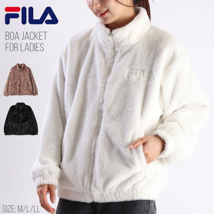 新品 冬 XL フィラFILA フェイクファー スタジアムジャケット ブルゾン 