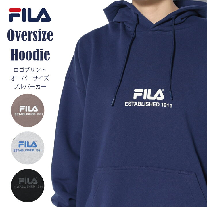 公式限定】Pull over hoodies ユニセックス （ブラック） -FILA 