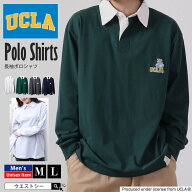 ラガーシャツ ポロシャツ 長袖 メンズ レディース ブランド UCLA 服 古着風 レトロ アメカジ ストリート…