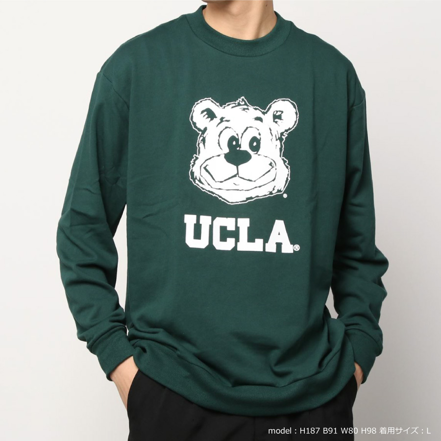UCLA スウェット トレーナー メンズ クマ ブラウニー カレッジロゴ-