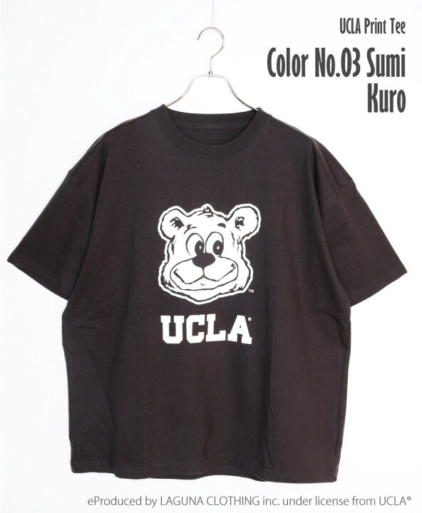 アメリカ古着 UCLA Tシャツ バックプリント 企業ロゴ ブラック 黒 XL
