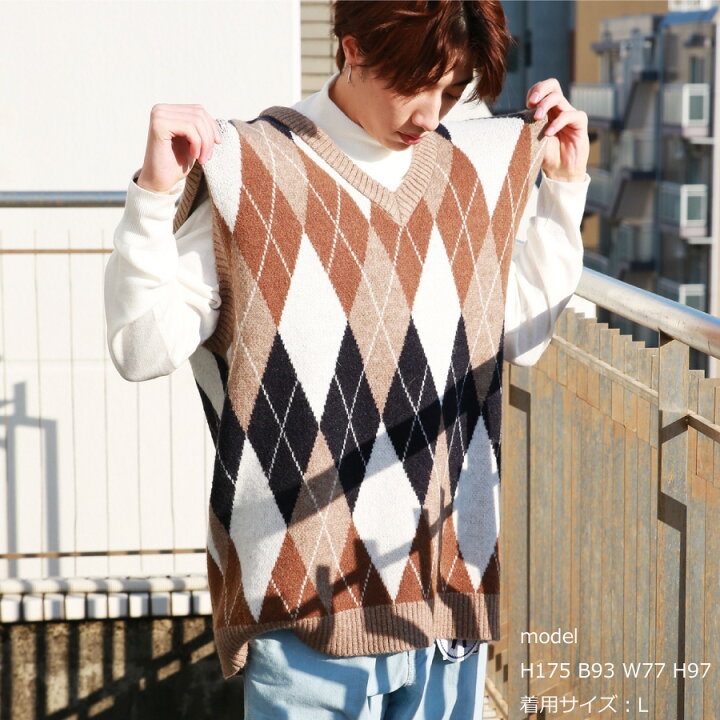 楽天市場 ゴルフ ニット ベスト ジレ メンズ レディース 秋 冬 カジュアル アーガイル柄 アーガイルニットベスト Vネック 形状安定 ウォッシャブル セーター 学生 通学 韓国ファッション トップス 秋服 冬服 21秋冬 トレンド おしゃれ 安い ブランド ウエストシー