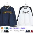 リブライン ナイロン プルオーバー vネック ナイロンジャケット ナイロンジャケット メンズ ブロークコア レトロ トップス ストリート カジュアル ダンス おしゃれ コーデ おすすめ ブランド ウエストシー 春 秋