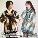 vネック ニット アーガイル チェック カーディガン メンズ レディース 厚手 秋 冬 チェック柄 アーガイルチェック 長袖 おしゃれ カジュアル ざっくりカーディガン きれいめコーデ おすすめ ブランド