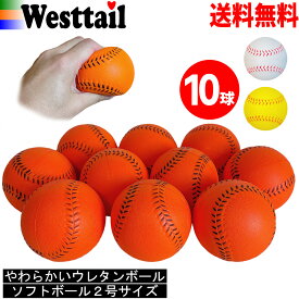 ソフトボール 柔らかい ポリウレタンボール 10球 2号サイズ ベースボール5 ボール遊び キャッチボール 練習
