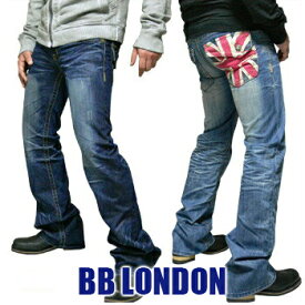 BB LONDON(ビービーロンドン) Denim @CAMDEN BB122 2color メンズデニム ブーツカット フレア ユニオンジャック コットン ジーンズ【\15,400】【YDKG-kd】【smtb-kd】