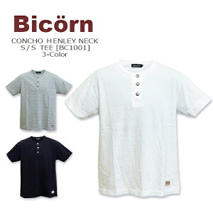 Bicorn(�o�C�R�[��) CONCHO HENLEY NECK S/S TEE @ 3color [BC1001] �R���`���{�^�� �w�����[�l�b�N�@�R�b�g���@T�V���c �����y��4,950�z