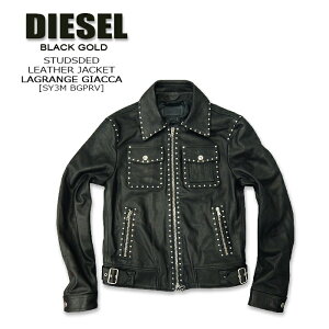 DIESEL(�f�B�[�[��) BLACK GOLDStuds Leather Jacket @LAGRANGE GIACCA [SY3M-BGPRY] �r�v ���C�_�[�X�@�X�^�b�Y �W���P�b�g �����Y �A�E�^�[ ����ITALY �C�^���A���y��350,000�z �ysmtb-kd�z�yRCP�z�o�C�J�[
