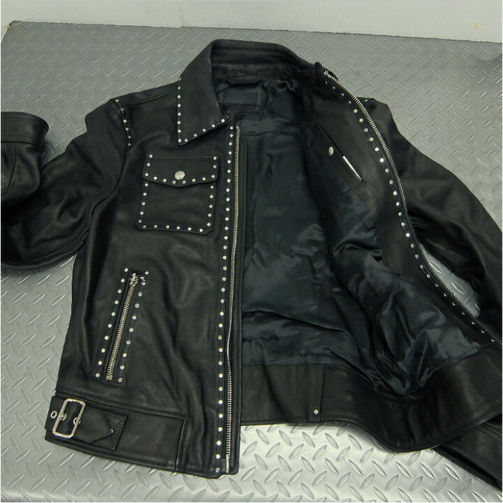 楽天市場】DIESEL(ディーゼル) BLACK GOLDStuds Leather Jacket 